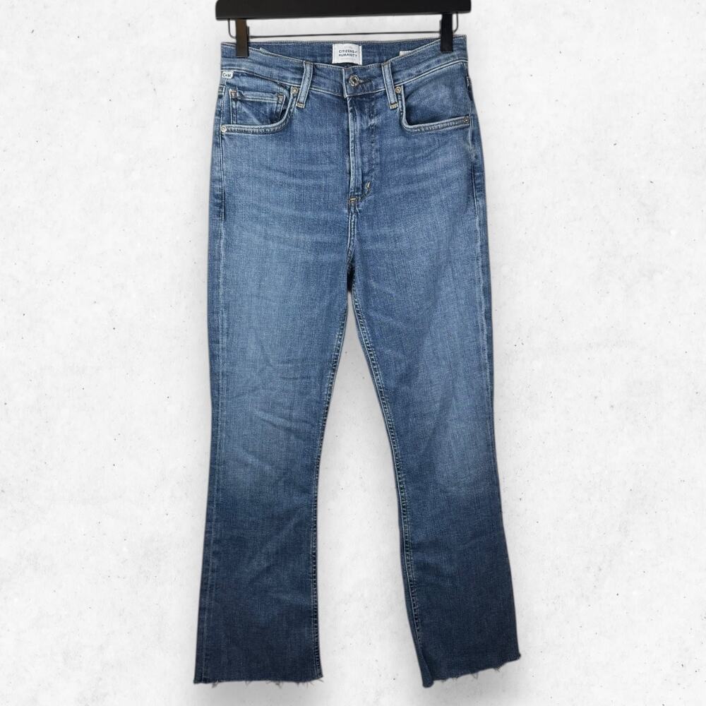 Citizens of Humanity Jeans Isola Women's 26 High Rise Raw Hem Medium Wash